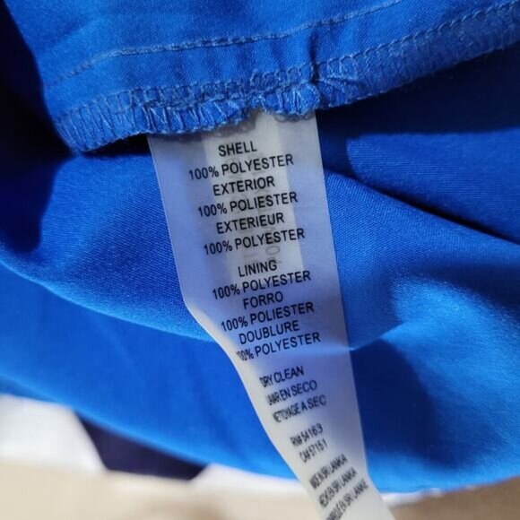 Vince Camuto Blue and Black Chevron Striped Dress - Size 14 - Picture 9 of 9